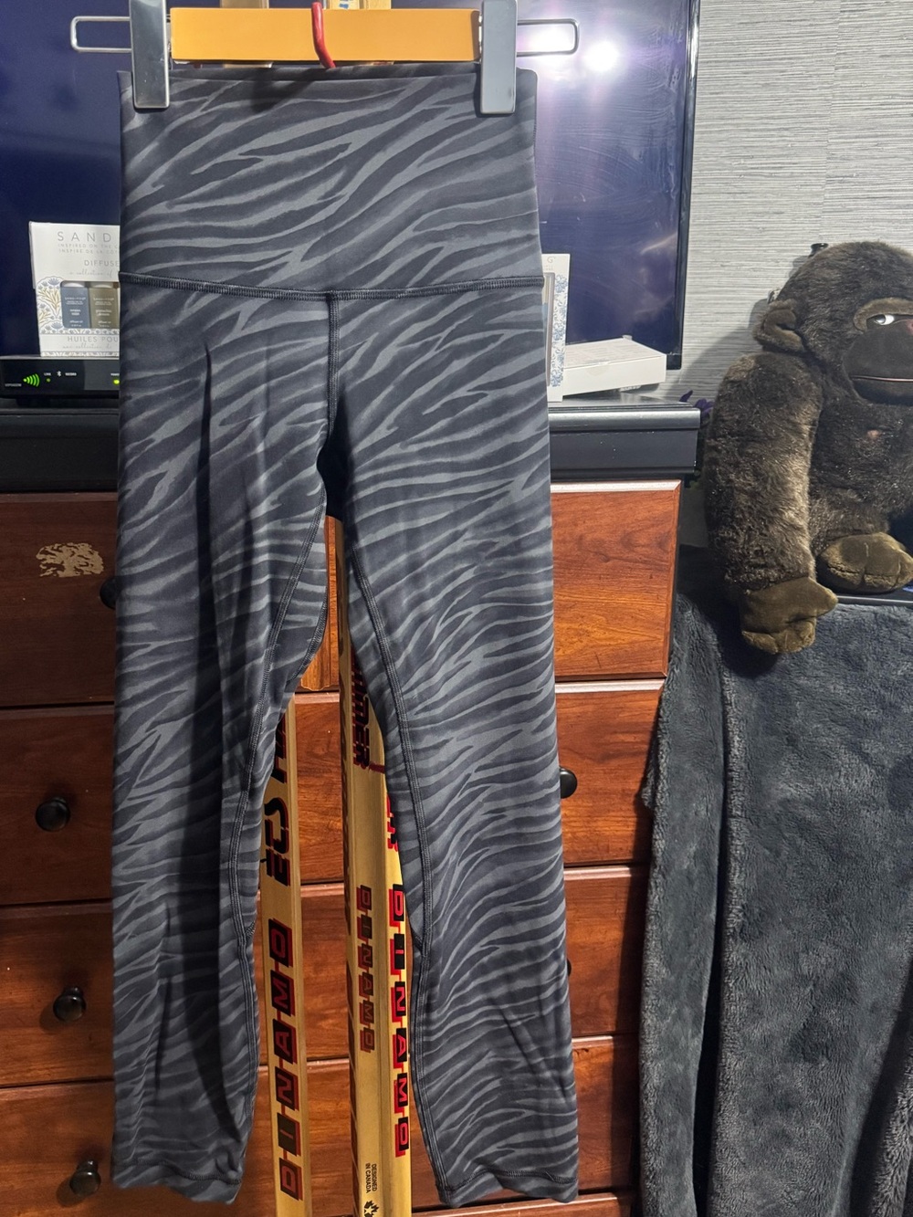 Lululemon High-Waist Gray Print Leggings